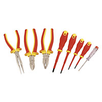 1000V Tested Plier and Screwdriver Set 8pc