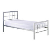 Prague Single Bedstead- silver effect