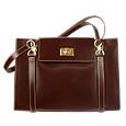 Leather Satchel Bag w/ Interior Lighting