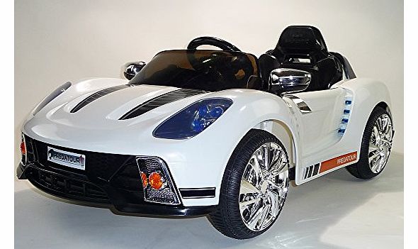 Predatour Porsche 918 Style 12v Electric Battery Powered Ride on Car - White - New