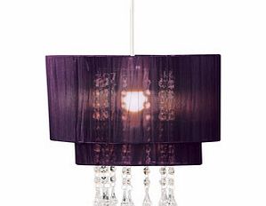 Purple voile pendant shade