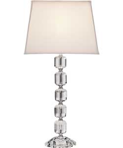 Premier Roma Glass Cubes Table Lamp - Chrome