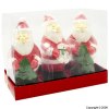 Santa Christmas Candles Set of 3