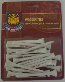 Premiership Football WEST HAM UNITED FC WOODEN TEES 70MM