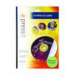 PRESSIT A4 Blank White CD Labels (100)