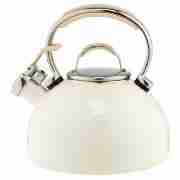 2L Enamel Stove Top Kettle Almond