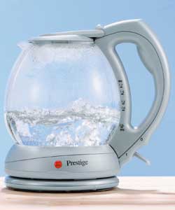 Prestige Glass Kettle Silver