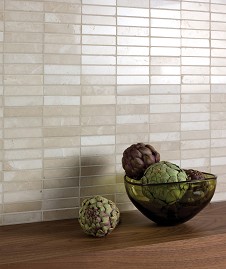 Stone Latte Marble Linear Mosaic