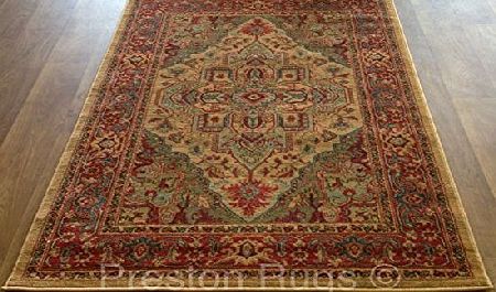 Preston Rugs Traditional Rug Oriental Persian Polypropylene 160 x 230 cm (53`` x 77``) Machine Made Beige