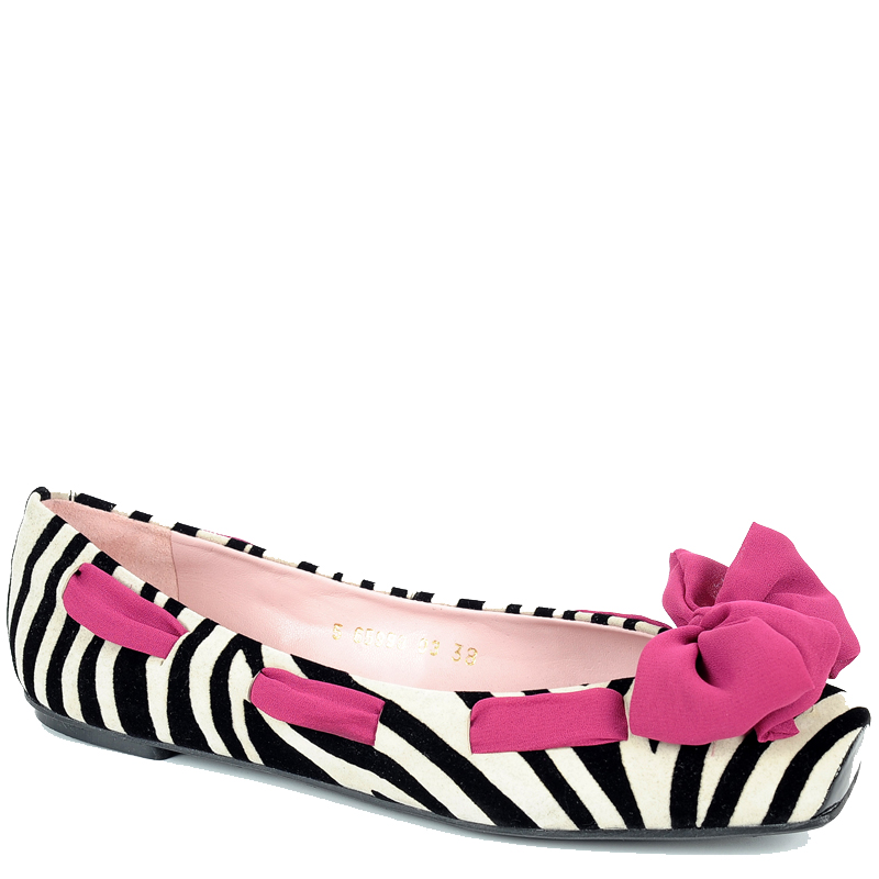 Zebra and Fuschia Bow