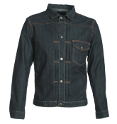 Indigo Rinse Wash Western Jacket