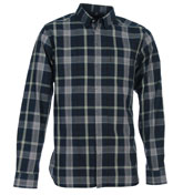 Navy, Grey, Green and Red Check Shirt