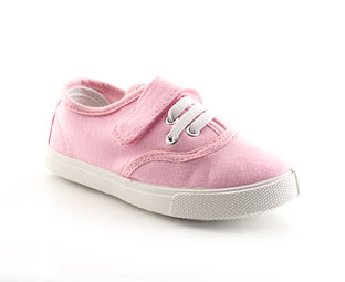 Canvas Pump With Velcro Trim - Nursery