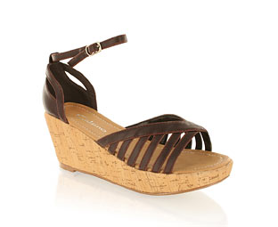 Fab Strippy Wedge Sandal