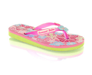 Funky EVA Toe-post Flip Flop With Flower Trim Detail