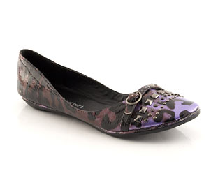 Patent Leopard Print Ballerina