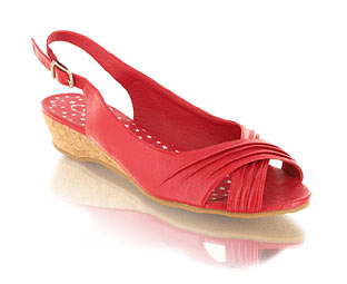 Trendy Open Toe Sandal With Low Wedge Heel