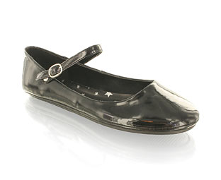 Trendy Soft Patent Ballerina With Moveable Strap