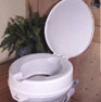 Raised toilet seat