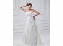 PRINCESS Sweetheart Pleat Draped Sweep Train