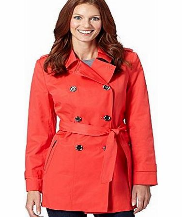 Principles by Ben de Lisi Petite Designer Bright Red Zip Pocket Mac Coat 12P