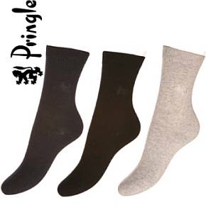 Pringle Ladies 3 Pair Pringle Tiffany Plain Trouser Sock Black