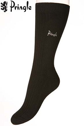 Pringle Mens 1 Pair Pringle Drymen Full Cushion Rib Sock Navy