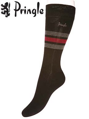 Pringle Mens 2 Pair Pringle Glasgow Striped Suit Sock Beige