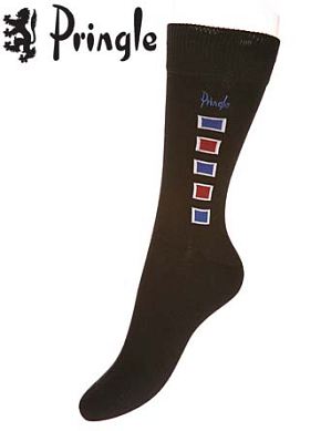 Pringle Mens 2 Pair Pringle Prestwick Patterned Suit Sock Black