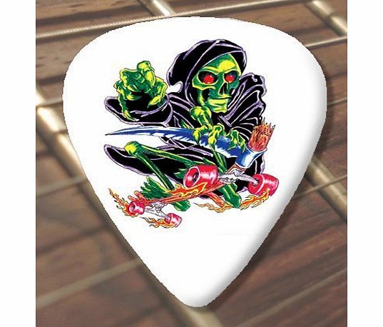 Printed Guitar Picks 10 x Tattoo Guitar Picks Skateboard (D93) (Medium 0.71mm)