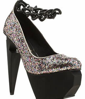 womens privileged multi twee glitter high