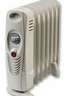 Pro-Elec Pro Elec 700w white 700W Oil Filled Radiator Heater Metal Construction - White