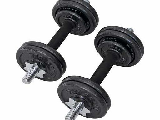 Pro Fitness Cast Dumbbell Set - 15kg