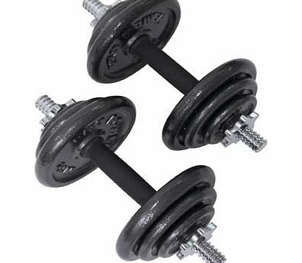 Pro Fitness Cast Dumbbell Set - 20kg