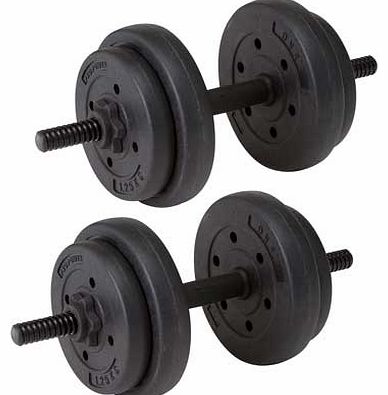 Pro Fitness Vinyl Dumbbell Set - 15kg