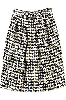 Houndstooth tweed skirt