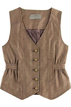 Striped wool vest