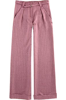 Wool and cashmere herringbone pants