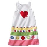 Girls sleeveless a-line dress wht pnt 8y