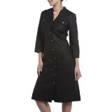 Laura clement long safari-style shirt-dress black 012