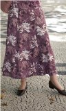 Penny Plain - Purple 18 Leaf Print Skirt