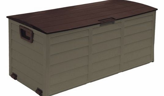 Proqom 227L Mocha Plastic Garden Storage / Cushion Box / Chest / Shed