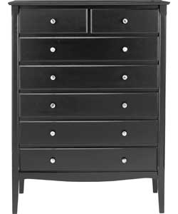 Provence 5   2 Drawer Chest - Black