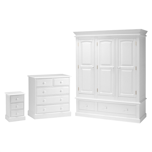 Provence White Provence Triple Wardrobe Bedroom Set 1024.528