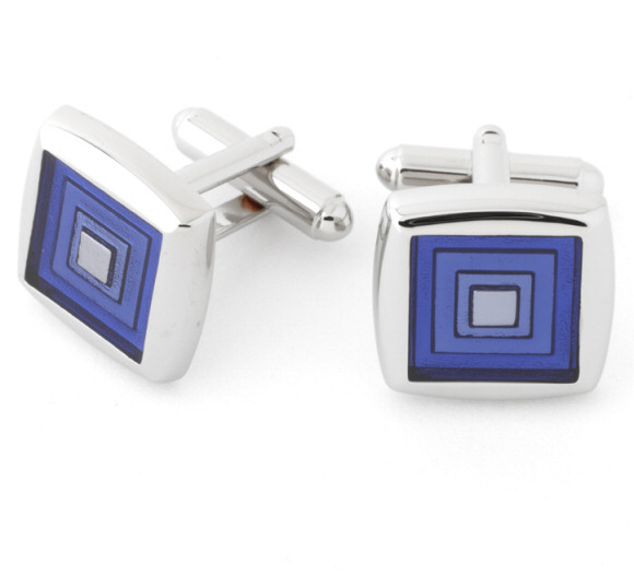 Blue Flaunden Square Cufflinks