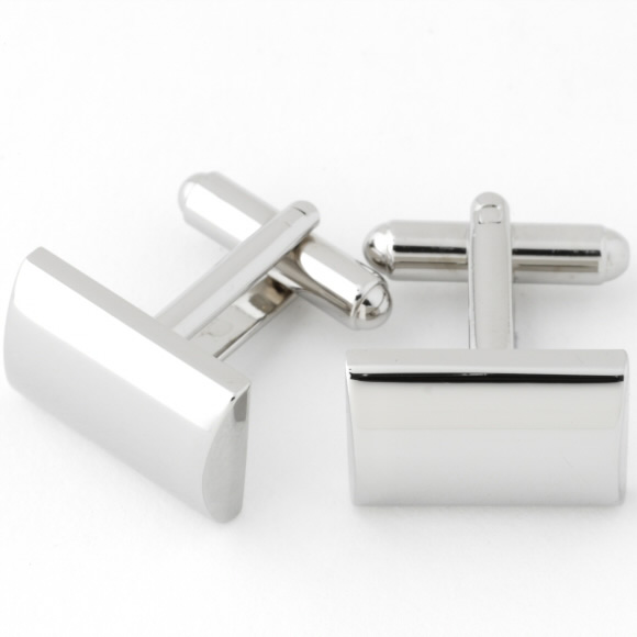 Curved Metal Cufflinks