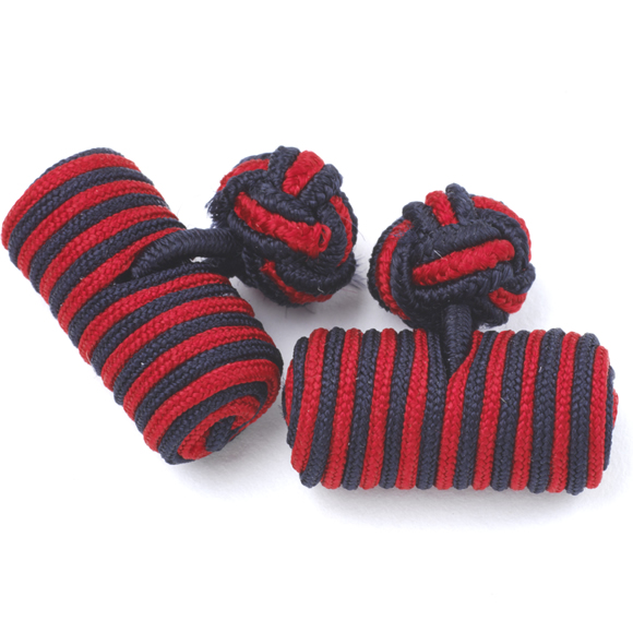 Navy & Red Barrel Knots