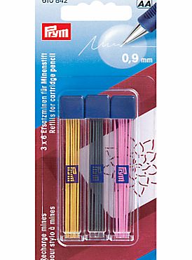 Prym Cartridge Pencil Refills, 9mm