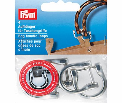 Prym Metal Bag Handle Shackle Clasps, Silver