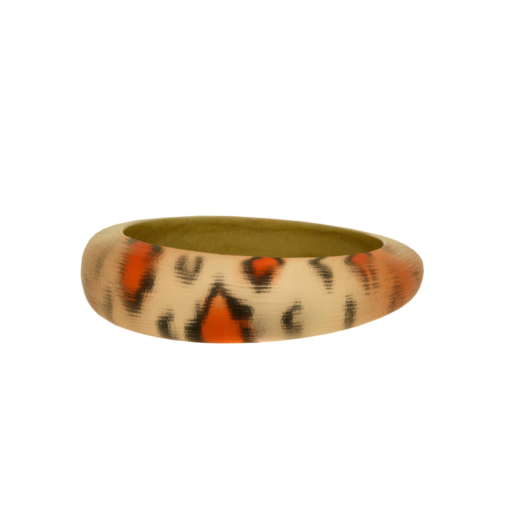 psyche Fur Tapered Bangle - Orange